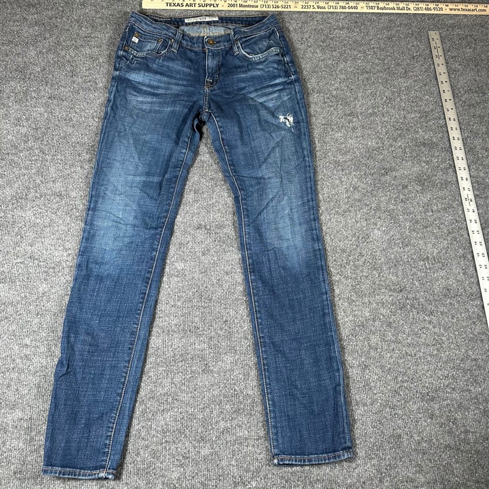 Big Star Jeans Womens Size 29 Blue Skinny Slim Fit Distressed Denim Stretch
